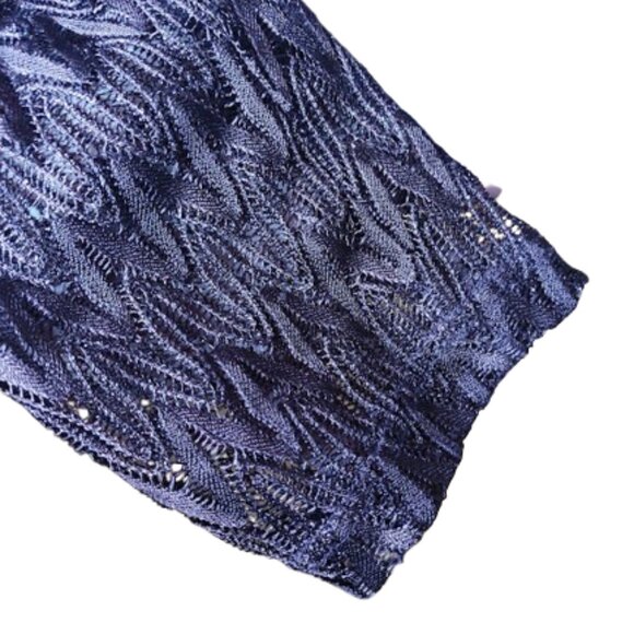 Long Sleeve Sheer Brown Mesh Top Fits Size Large - Picture 5 of 5